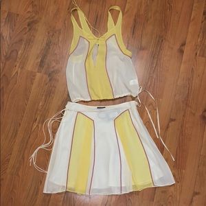 Armani Exchange top and mini skirt set